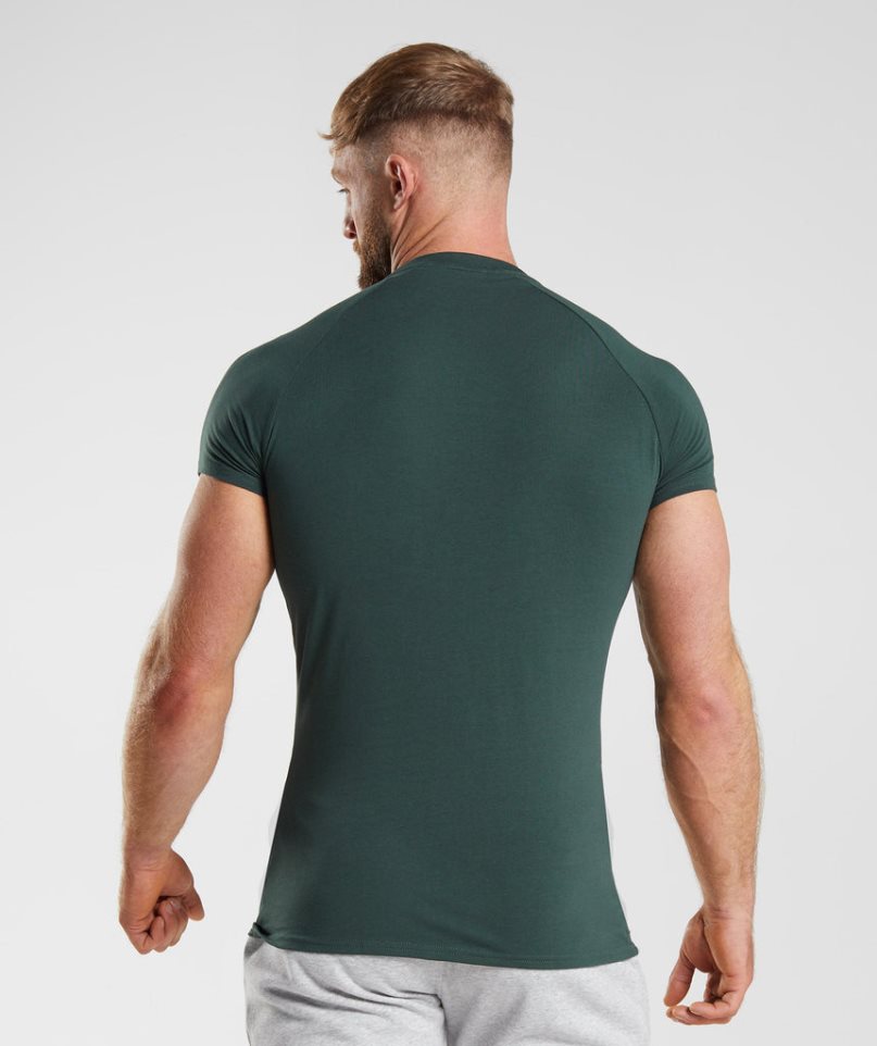 Men's Gymshark Apollo T-Shirts Green | NZ 8IQLOS